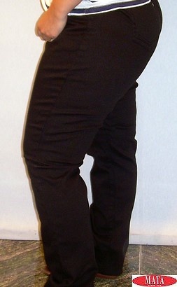 Pantalón vaquero negro mujer tallas grandes 11336 
