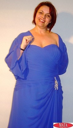 Vestido mujer azul tallas grandes 14372 