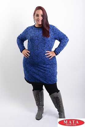 vestido mujer tallas grandes azul 19341 