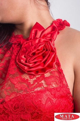 Vestido mujer tallas grandes rojo 19755 
