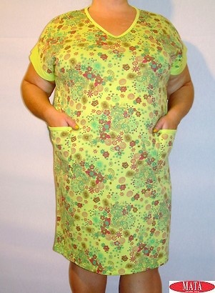 Vestido verde mujer tallas grandes 10295 