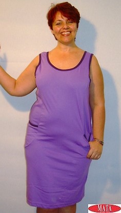 Vestido tallas grandes morado 12830 